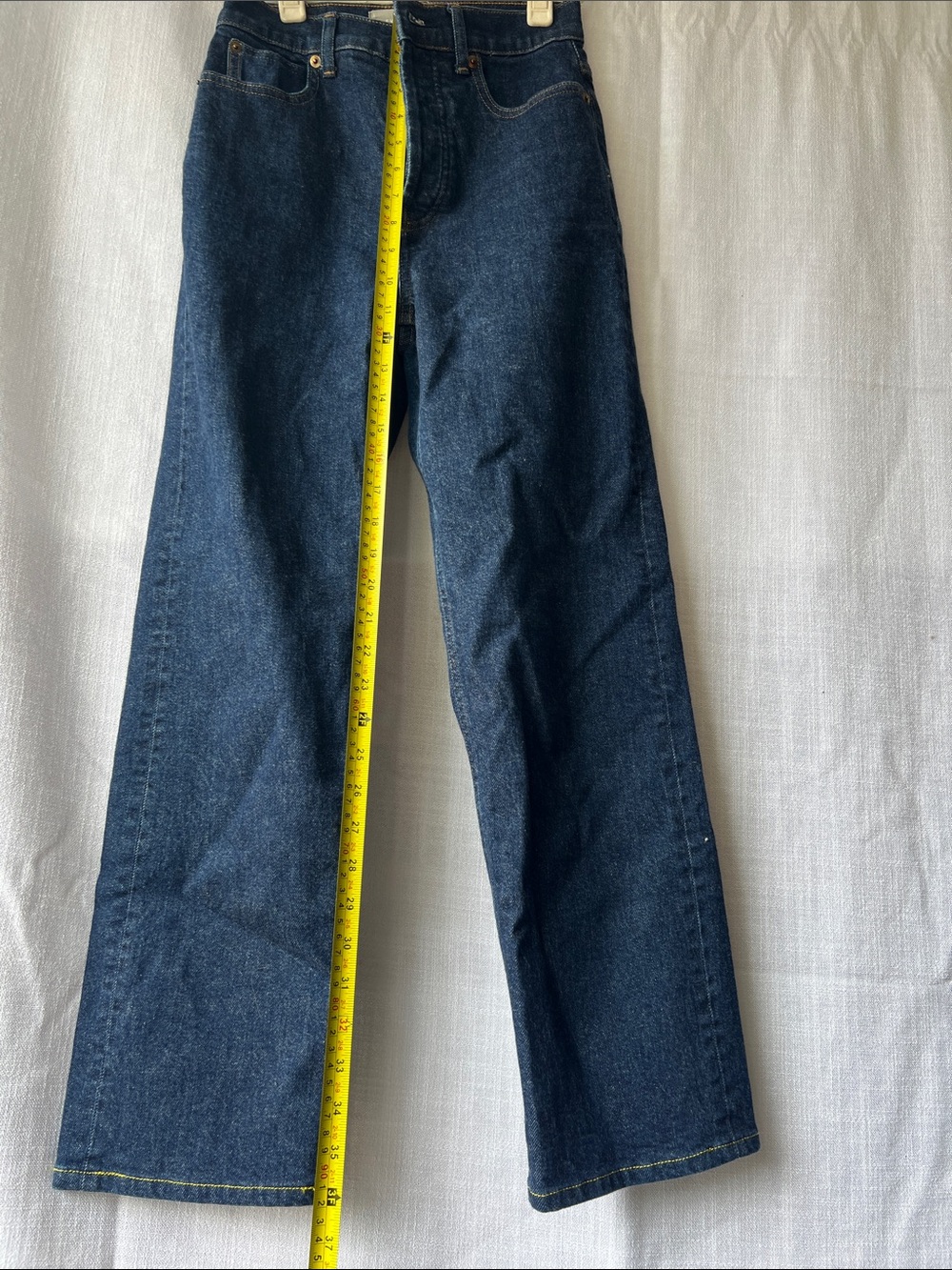 Everlane High-Rise Dark Blue Straight-Leg Jeans Size 25 “The Way-High Jean” - Picture 9 of 9